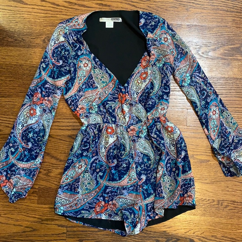 necessary objects floral romper
